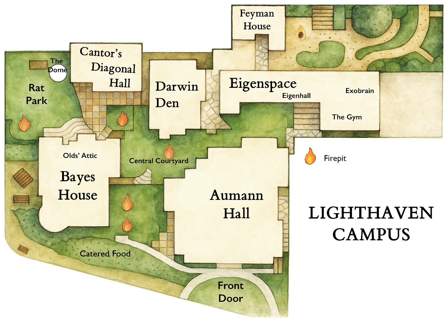 Lighthaven campus map